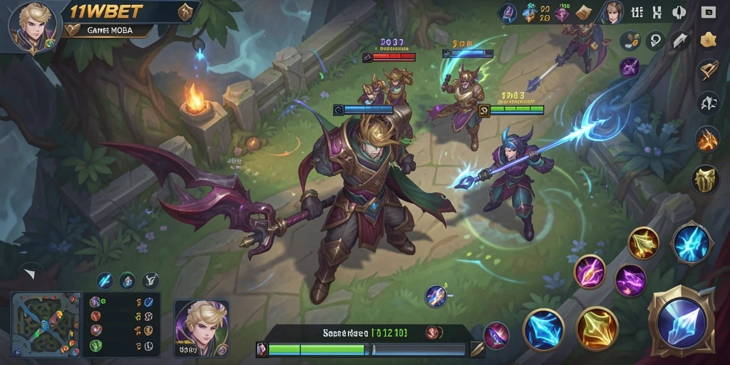 Gameplay seru dalam 11WBET dengan pertarungan tim yang intens.