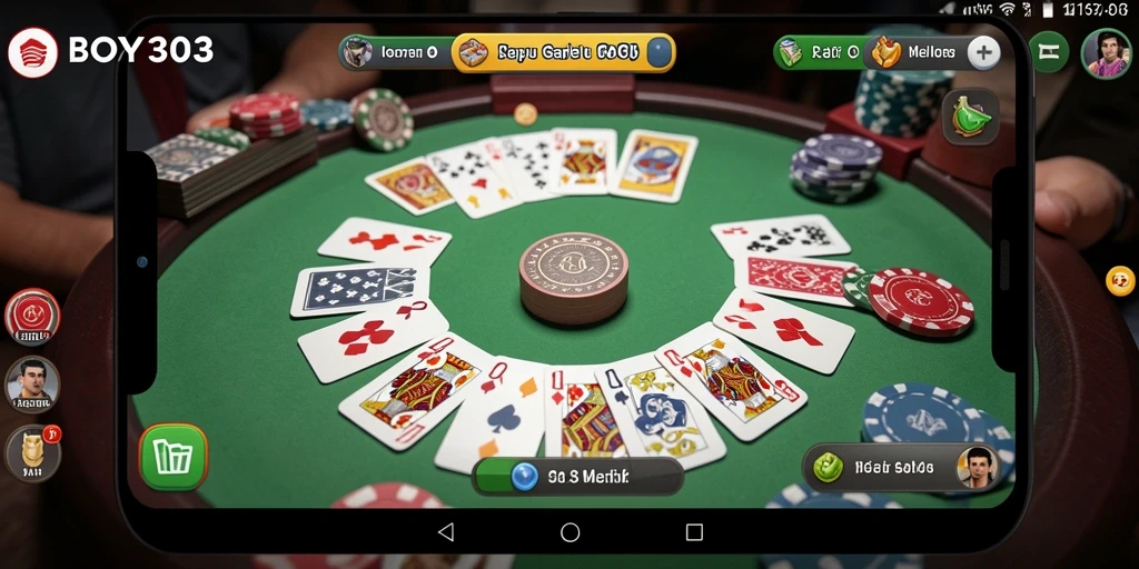 Tampilan screenshot BOY303 menunjukkan permainan Gaple yang seru dan interaktif.