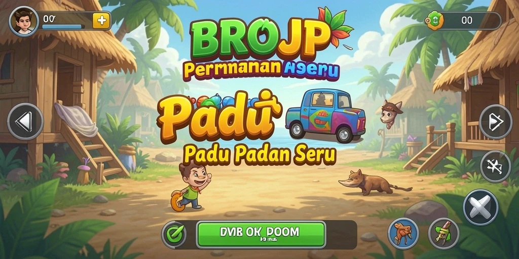 Tampilan gameplay seru dari BROJP dengan kombinasi permata yang menyenangkan.