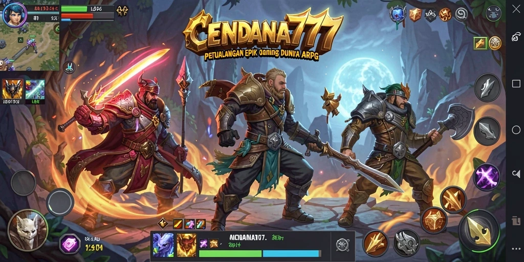 Tangkapan layar gameplay menampilkan pertarungan epik dalam CENDANA777.