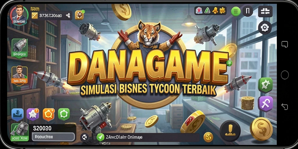 Tangkapan layar gameplay yang menunjukkan manajemen bisnis Tycoon.