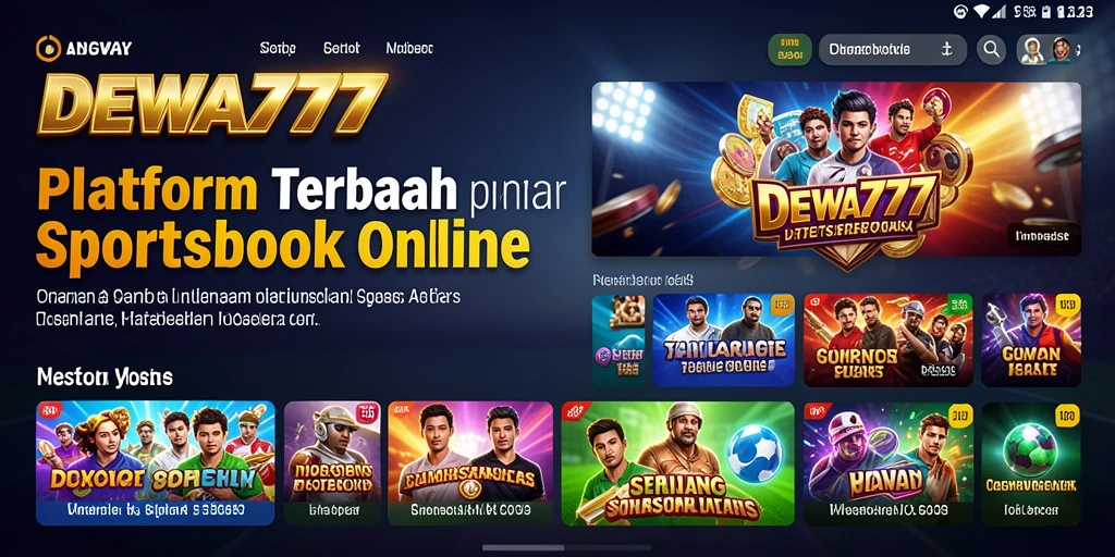 Screenshot gameplay DEWA777 yang menampilkan taruhan olahraga.