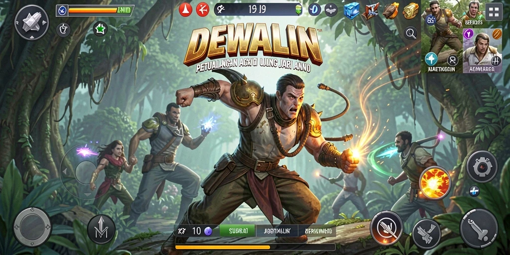Tampilan seru gameplay <strong>DEWALIN</strong> dengan pertarungan intens.