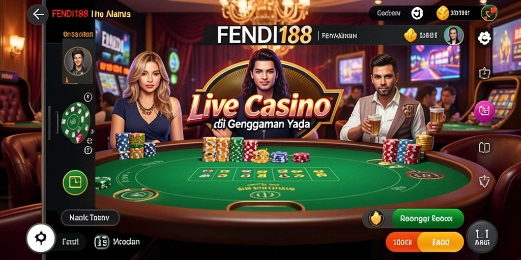 Tampilan menarik dari permainan Live Casino FENDI188 yang interaktif.