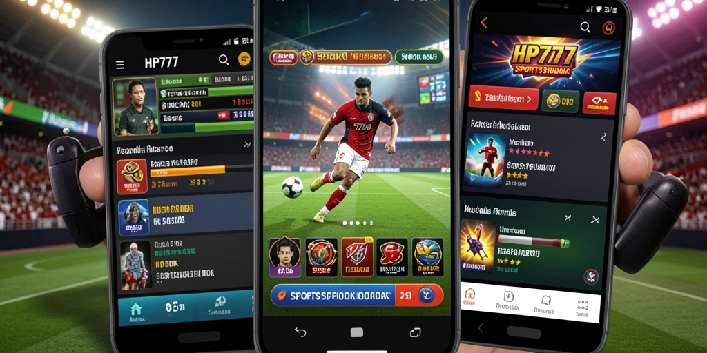 Tampilan utama gameplay Sportsbook di HP777 yang menegangkan.