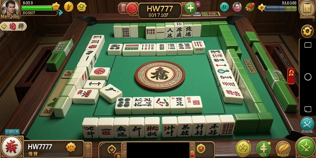 Screenshot HW777 menampilkan gameplay Mahjong yang menantang dan menyenangkan.