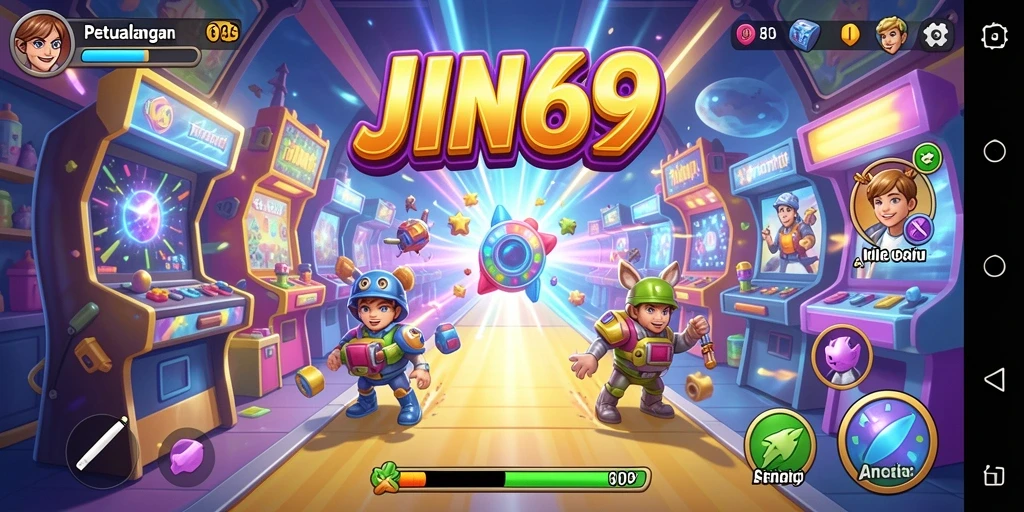 Tampilan gameplay seru dan menantang dalam JIN69.