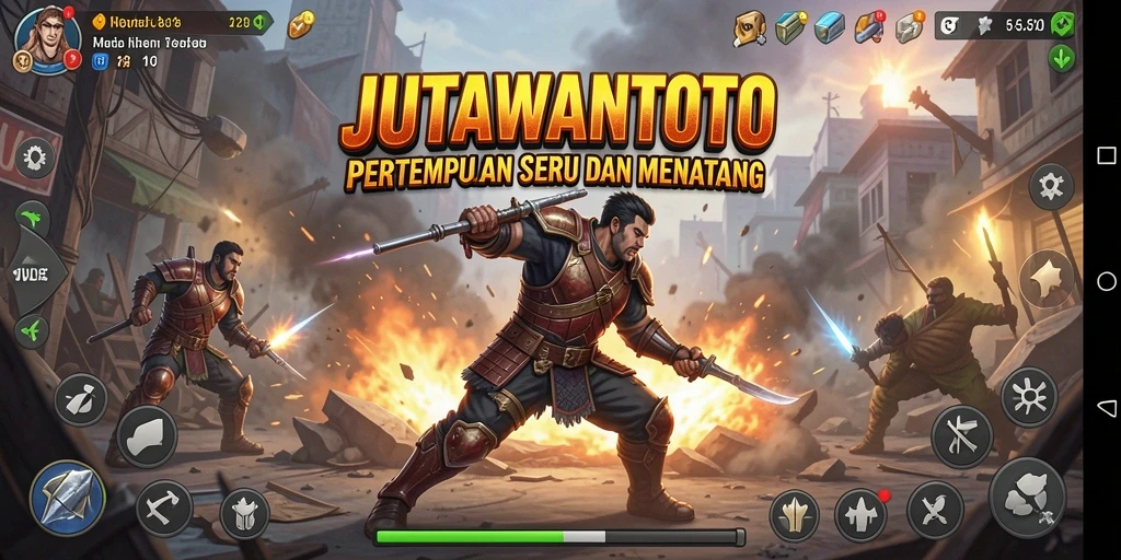 Gameplay seru dari JUTAWANTOTO yang menampilkan pertempuran epik.