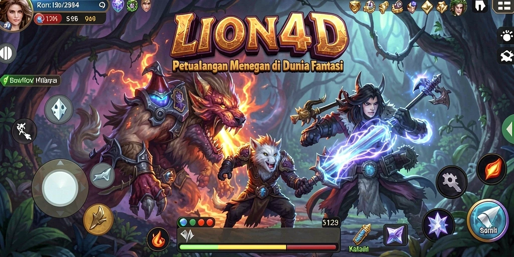 Tampilan gameplay menegangkan dalam dunia petualangan LION4D.