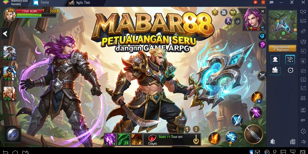 Tampilan gameplay seru dalam MABAR88 dengan karakter yang beraksi.