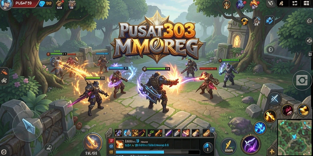 Screenshot gameplay MMORPG PUSAT303 yang menampilkan aksi seru dan interaksi sosial.