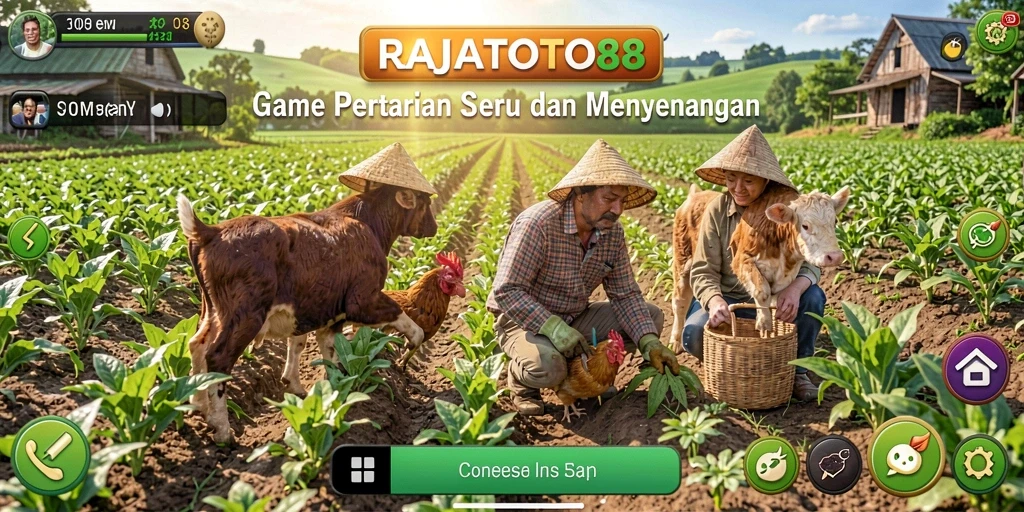 Tampilan gameplay menarik dengan suasana pertanian yang ceria.