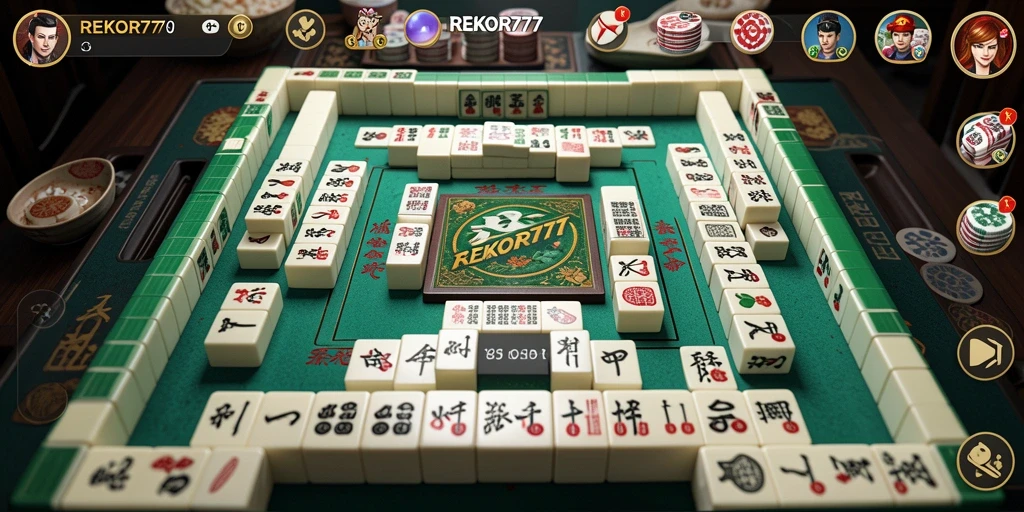 Tampilan gameplay menarik dari REKOR777 yang menampilkan Mahjong.
