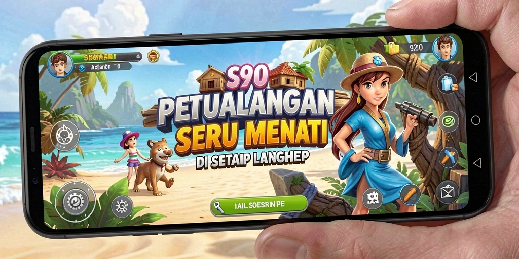 Screenshot gameplay S80 menampilkan aksi petualangan yang mendebarkan.