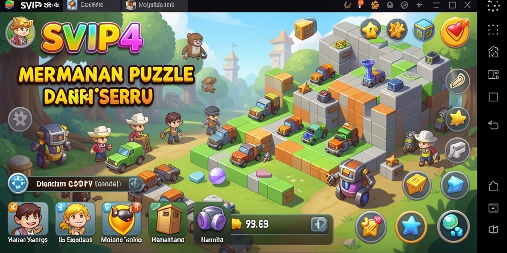 Tampilan gameplay menantang dari SVIP4 yang penuh warna.