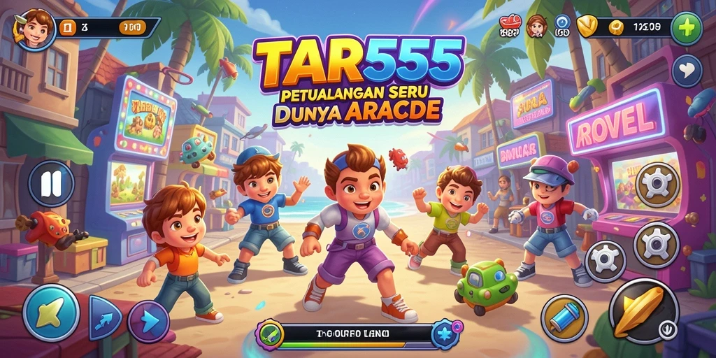 Screenshot gameplay TAR555 menampilkan aksi seru dalam game Arcade.