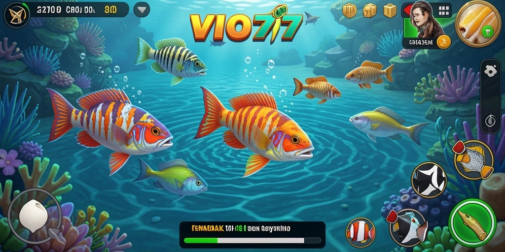 Tampilan menarik saat menembak ikan dalam VIO77.
