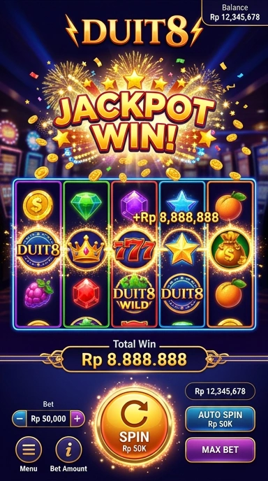 Tampilan antarmuka pengguna duit8 yang sederhana dan menarik.